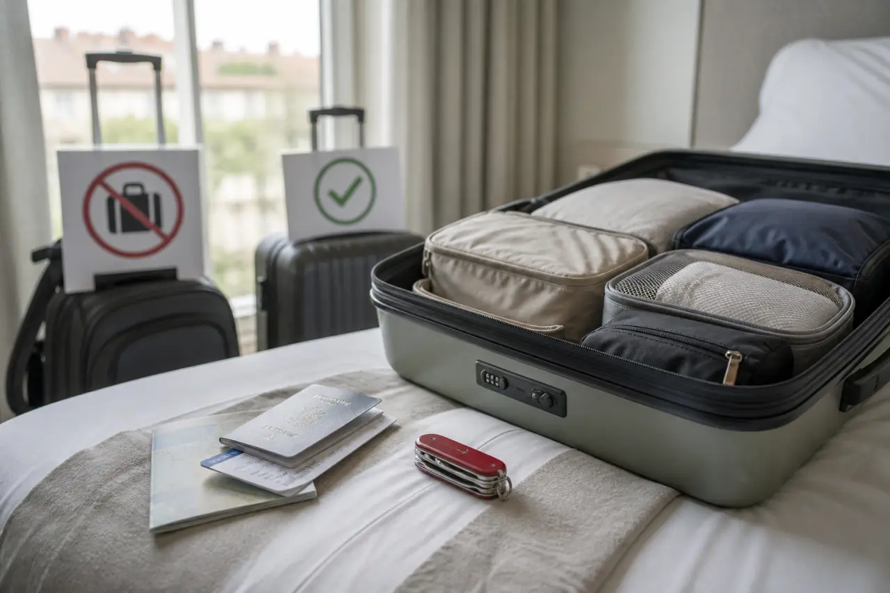 Cabine interdite, soute autorisée : choisir un couteau suisse de voyage utile et conforme