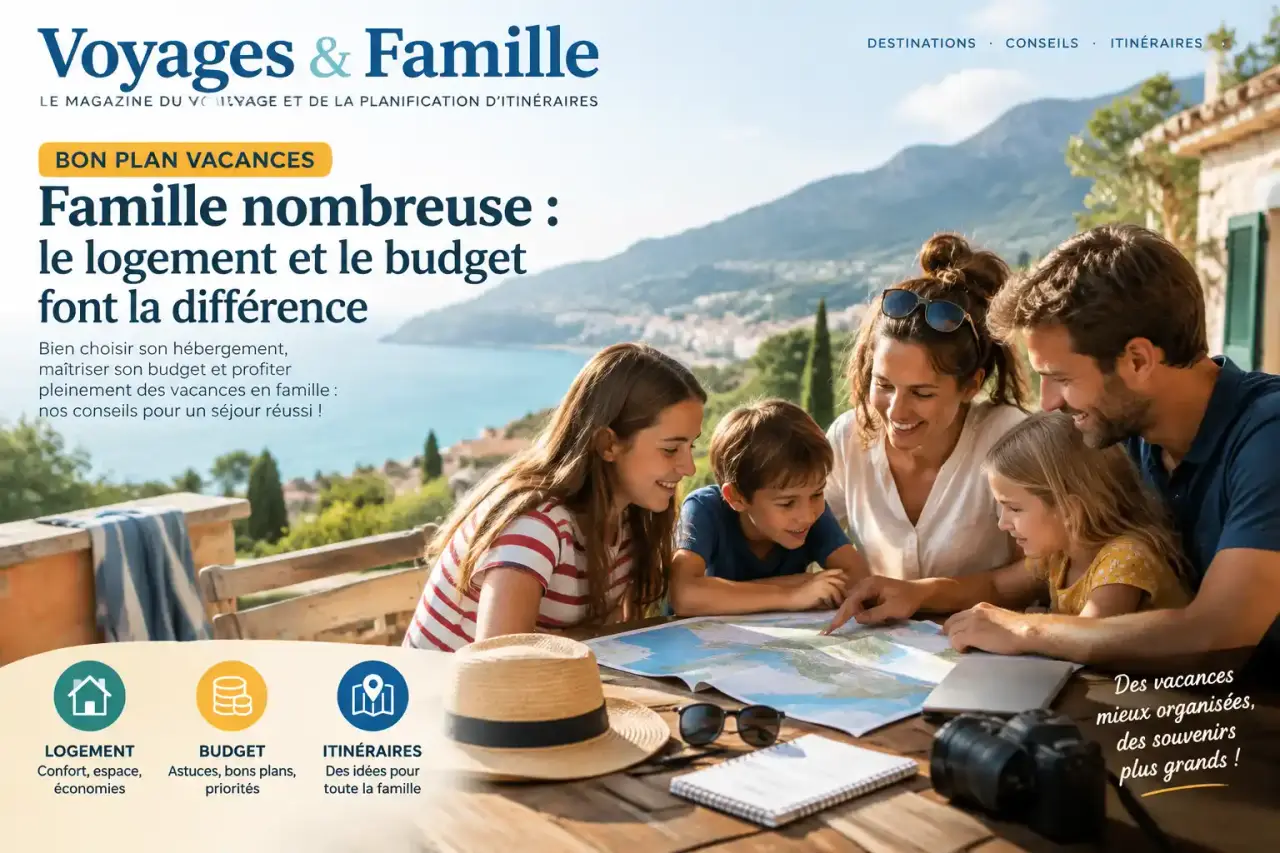 Bon plan vacances famille nombreuse : le logement et le budget font la différence