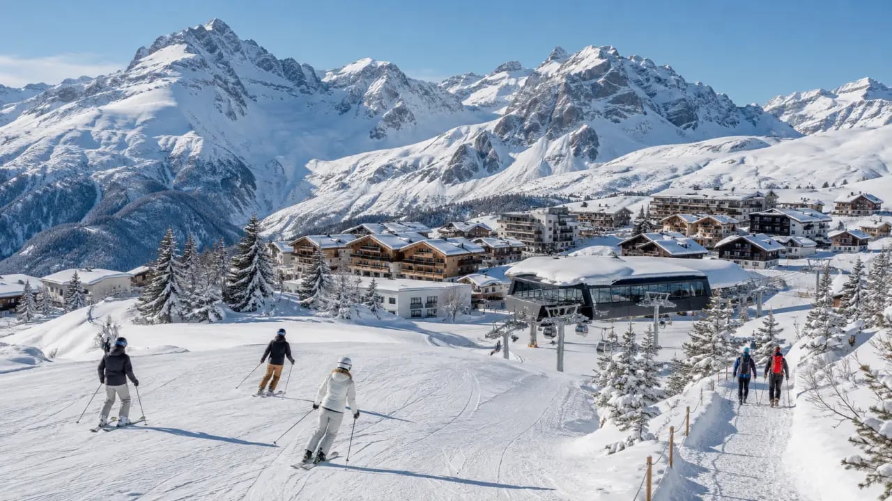 Voyage dernière minute en Suisse dans une station alpine enneigée