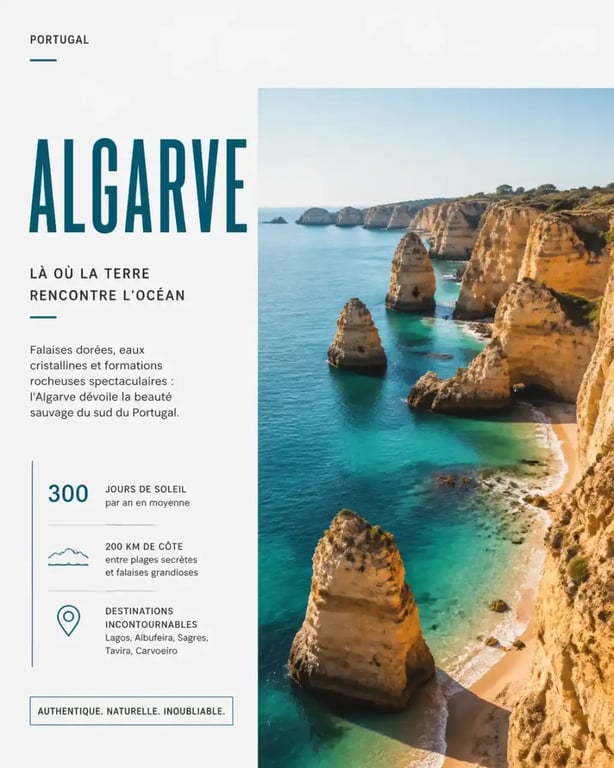 Itinéraire Portugal : les falaises dorées de l'Algarve