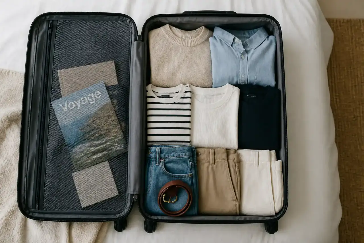 Valise pour une semaine : 5 hauts, 3 bas et zéro surcharge
