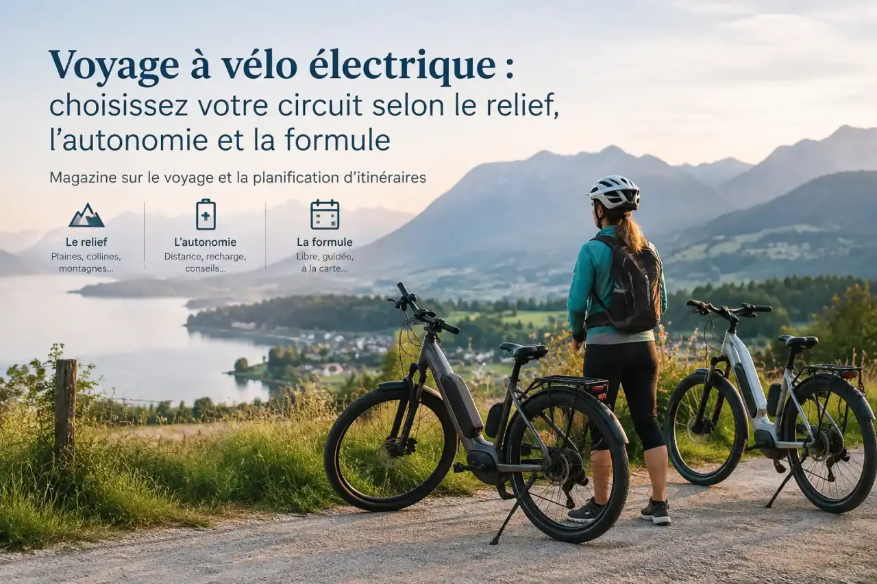Voyage à vélo électrique : choisissez votre circuit selon le relief, l’autonomie et la formule