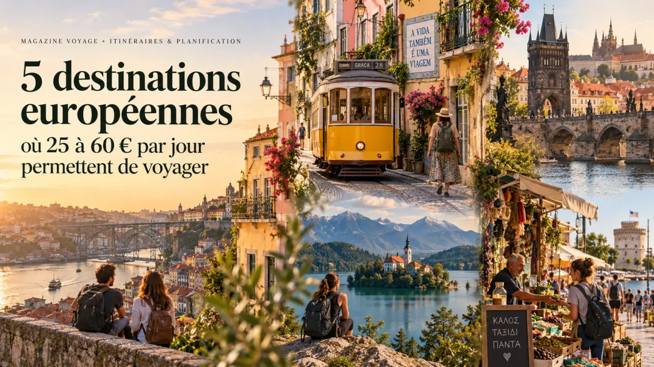 5 destinations européennes où 25 à 60 € par jour permettent de voyager