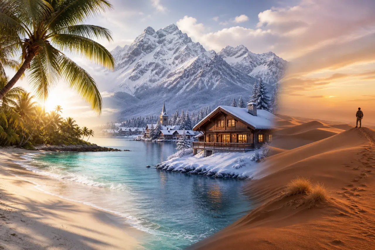 Soleil, neige ou désert : quelle destination hiver choisir selon votre voyage ?