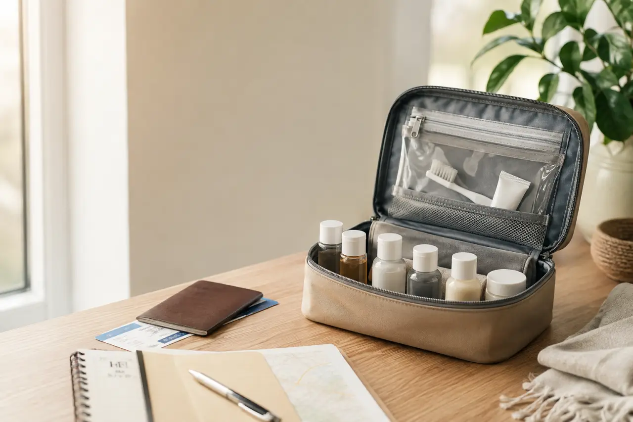 Trousse de toilette en cabine : 100 ml par flacon, sac transparent d’1 litre et erreurs à éviter
