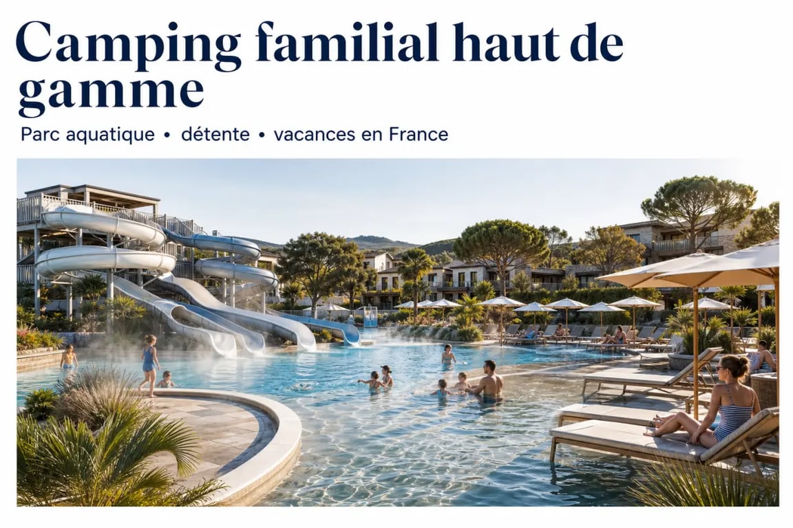 Ambiance familiale dans les meilleurs camping de France avec parc aquatique et services premium