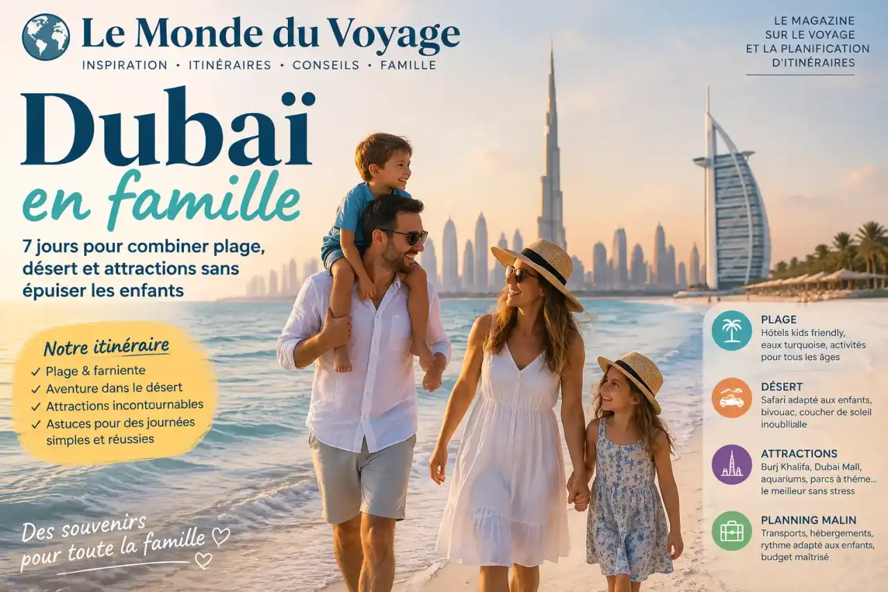 Dubaï en famille : 7 jours pour combiner plage, désert et attractions sans épuiser les enfants